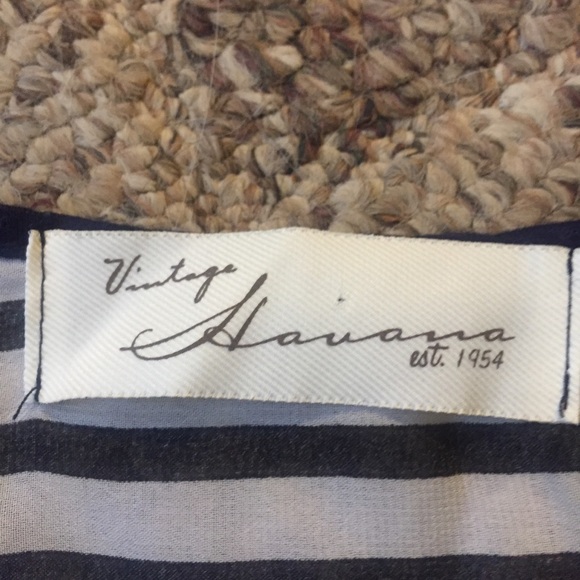 🌸Vintage Havana Navy Striped Shear Racerback Tank - Picture 2 of 7